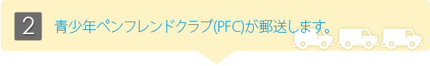 青少年ペンフレンドクラブ(PFC)が郵送します。